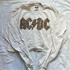 AC/DC cropped long sleeve shirt